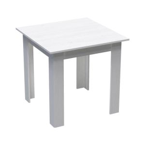 Комплект трапезарна маса Manka-gaston от 3 части в бял цвят 80x80x77см