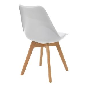 Dining table set Manka-gaston 5 pieces in white 110x80x77cm