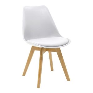 Dining table set Manka-gaston 5 pieces in white 110x80x77cm