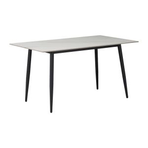 Aurora I-gustas 5-piece dining table and chairs set, white marble-white, 120x80x76cm