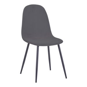 Bella-balou 5-piece dining table and chairs set, Mdf, black-anthracite velvet, D100x73 cm