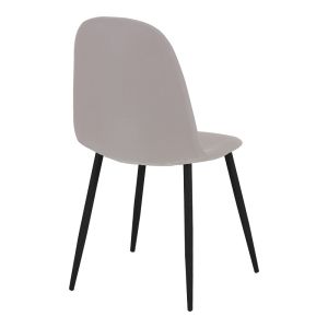 Bella-balou 5-piece dining table and chairs set, Mdf, black-gray fabric, D100x73cm