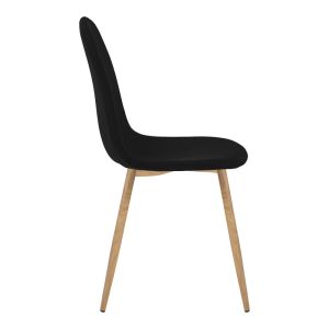 Bella-balou 5-piece dining table and chairs set, Mdf, black-black fabric, D100x73cm