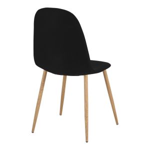 Bella-balou 5-piece dining table and chairs set, Mdf, black-black fabric, D100x73cm
