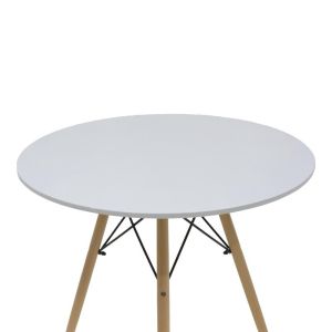 Комплект трапезарни маси Julita-parker от 5 части Mdf бяло-естествени крака D80x73см