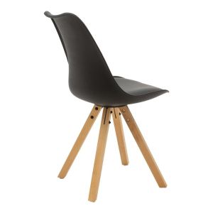 Комплект трапезарни маси от 5 части Natali-caron Mdf в черно--натурален цвят 120x80x76см