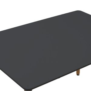 Комплект трапезарни маси от 5 части Natali-caron Mdf в черно--натурален цвят 120x80x76см