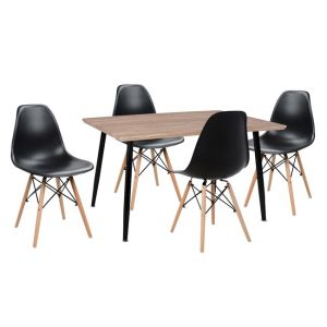 Комплект трапезна маса 5 части Hm10349,01 маса и столове Twist 120x70x76,5cm
