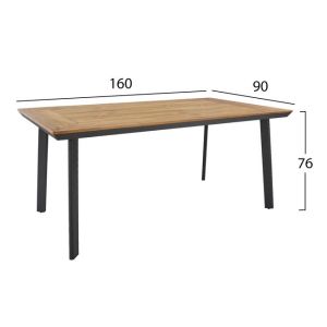 Комплект трапезна маса 7 части сив Hm5240,02