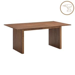 Dining table set Eleganza-siena 7-piece Mdf in walnut color 180x99x75.8cm