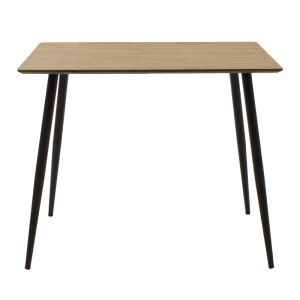 Комплект трапезна маса Ezra-cuba от 3 Pp-mdf цвят черно-сонома 70x70x75см
