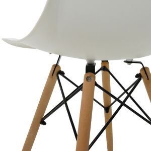 Комплект трапезна маса Julita-balou от 5 Pp-mdf в бял цвят D100x75cm