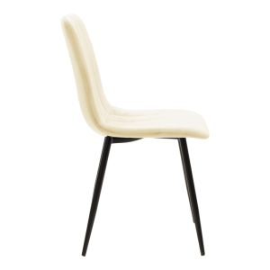 Julita-noor 3-piece dining table set, Mdf, white-beige fabric, 80x73 cm