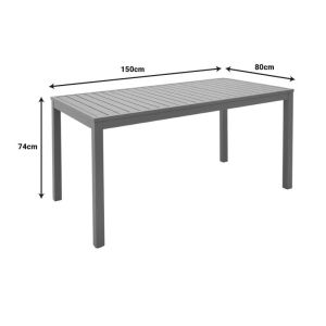 Комплект трапезна маса Kliton-azelie от 5 части в цвят шампанско 150x80x74см