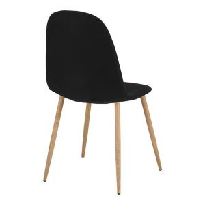 Комплект трапезна маса Natali-bella, 5 броя, Mdf в черно-естествен цвят, 120x80x76см