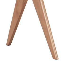 Winslow 7-piece dining table set, rubber wood in light walnut shade 160x85x75cm