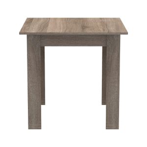 3-piece dining table set Manka I-caron in Sonoma Truffle-black color 80x80x77cm