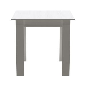 3-piece dining table set Manka-ezra in white 80x80x77cm