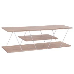 Living room composition 2 pcs. Hm11771.14 melamine/metal in sonama-white color