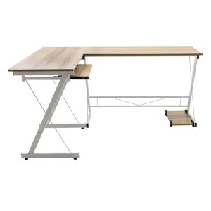 Levi computer desk with Mdf top, oak color, 158x120x73cm