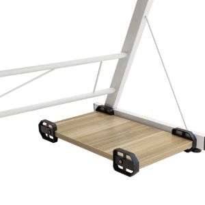 Levi computer desk with Mdf top, oak color, 158x120x73cm