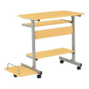Veronce computer desk in natural color with metal frame 89x47x71cm