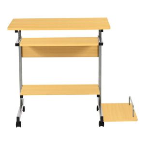 Veronce computer desk in natural color with metal frame 89x47x71cm
