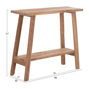 Console Hm18256 teak wood in natural color 90x30x77cm.