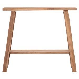 Console Hm18256 teak wood in natural color 90x30x77cm.