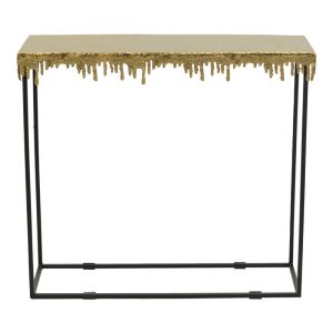 Console Bulco metal gold-black 80.5x28x72cm
