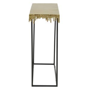 Console Bulco metal gold-black 80.5x28x72cm