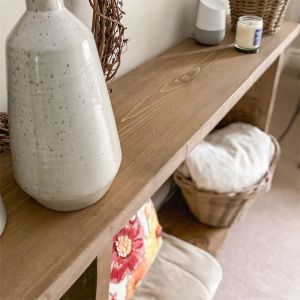 Console Edgar solid pine wood 35mm 139x29x90cm