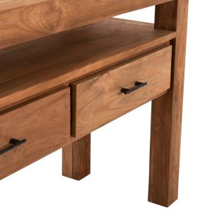 Конзола Grayson с 3 чекмеджета от тиково дърво Hm9556 в натурален цвят 180x45x80hcm