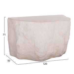 Console Interon Santorini Hm18152.02 fiber cement in white -- 120x50x71w.