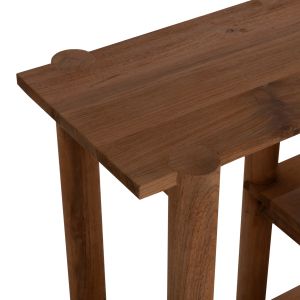 Конзола Kutai Hm9638 от масивно тиково дърво 120x35x80hcm