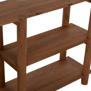 Конзола Kutai Hm9638 от масивно тиково дърво 120x35x80hcm