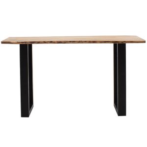 Console Lizard Slim solid acacia and black metal leg 140x45x75.5cm