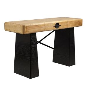 Конзола Mdf - металик черен - натурален 120x40x72см
