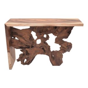 Конзола Naturally Jako Inart тиково и суарово дърво масив 120x40x80cм