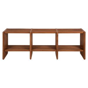 Конзола Niya Hm9831 от масивно тиково дърво в натурален цвят 130x29,5x46hcm