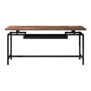Onole walnut console - black metal 180x35x82cm