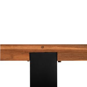 Конзола Shire Hm9800 от рециклирано тиково дърво с черни метални крака 240x50x90hcm
