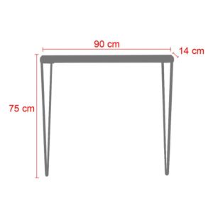 Tetty console 90x14x75cm