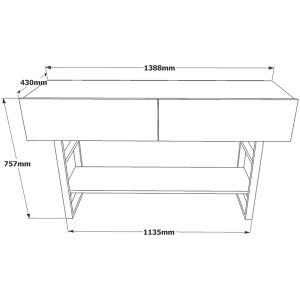 Конзола Vien 139x43x75,5cm