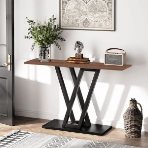 Console Wirmo walnut/black 110x30x80cm