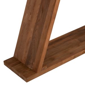Конзола от тиково дърво Hm9555 в натурален цвят 220x50x90hcm