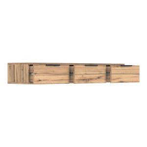 Конзола с 3 чекмеджета Doha в черен и дъбов цвят 120x39x22см