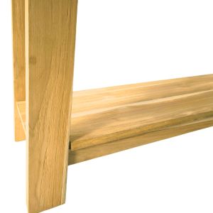 Decoza console table, teak wood, natural color, 140x40x80cm