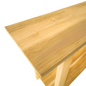 Decoza console table, teak wood, natural color, 140x40x80cm