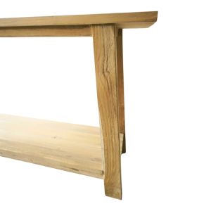 Decoza console table, teak wood, natural color, 200x40x80cm